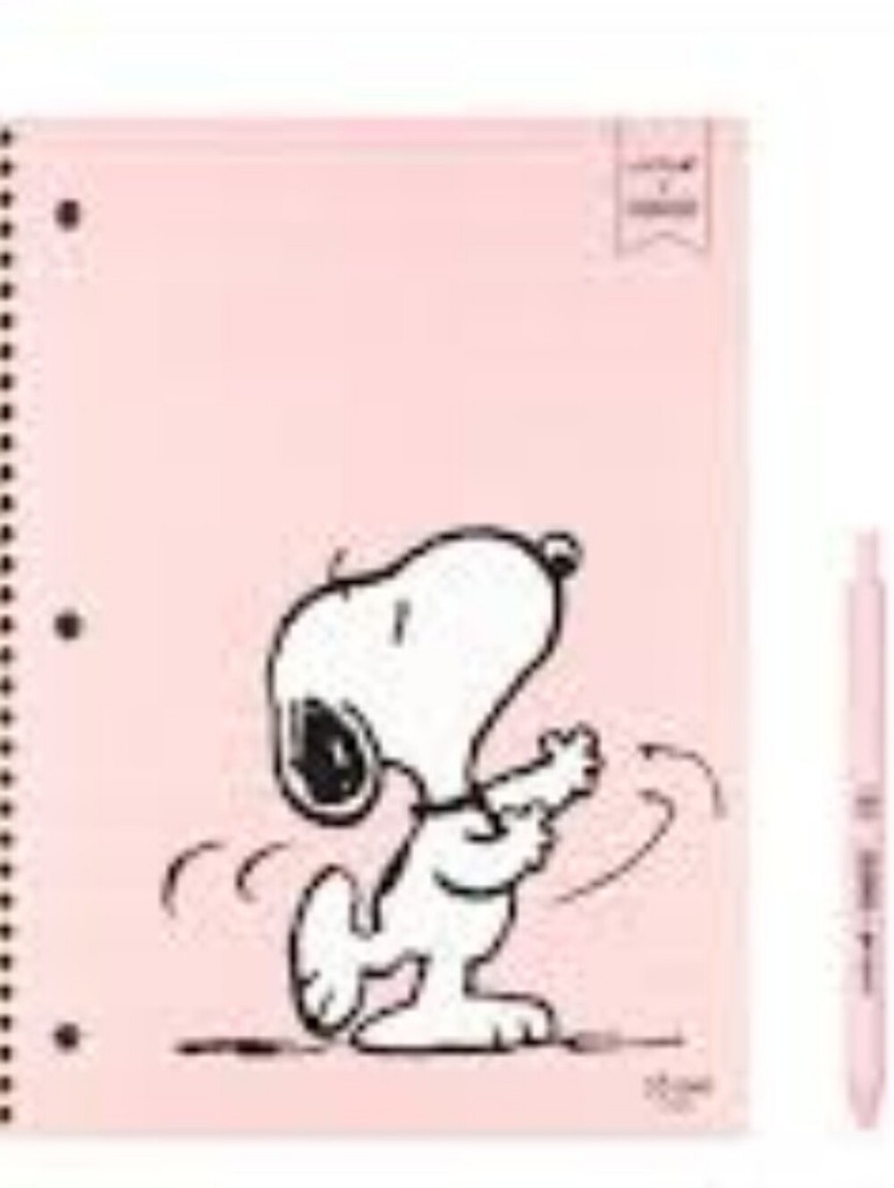 Yoobi X Peanuts Snoopy Spiral Notebook w/Pen